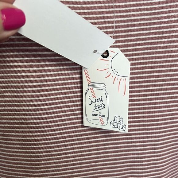 Pink  Rose Soft, Stripe Top - Picture 9 of 10